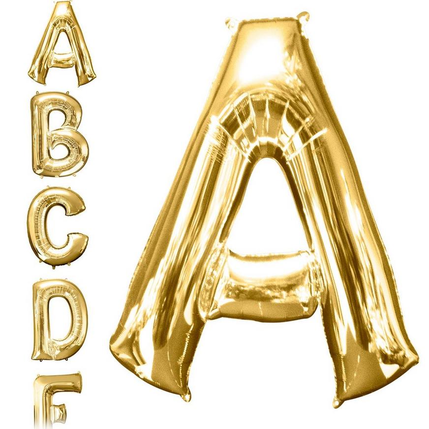 34in Gold Letter Balloon (A)